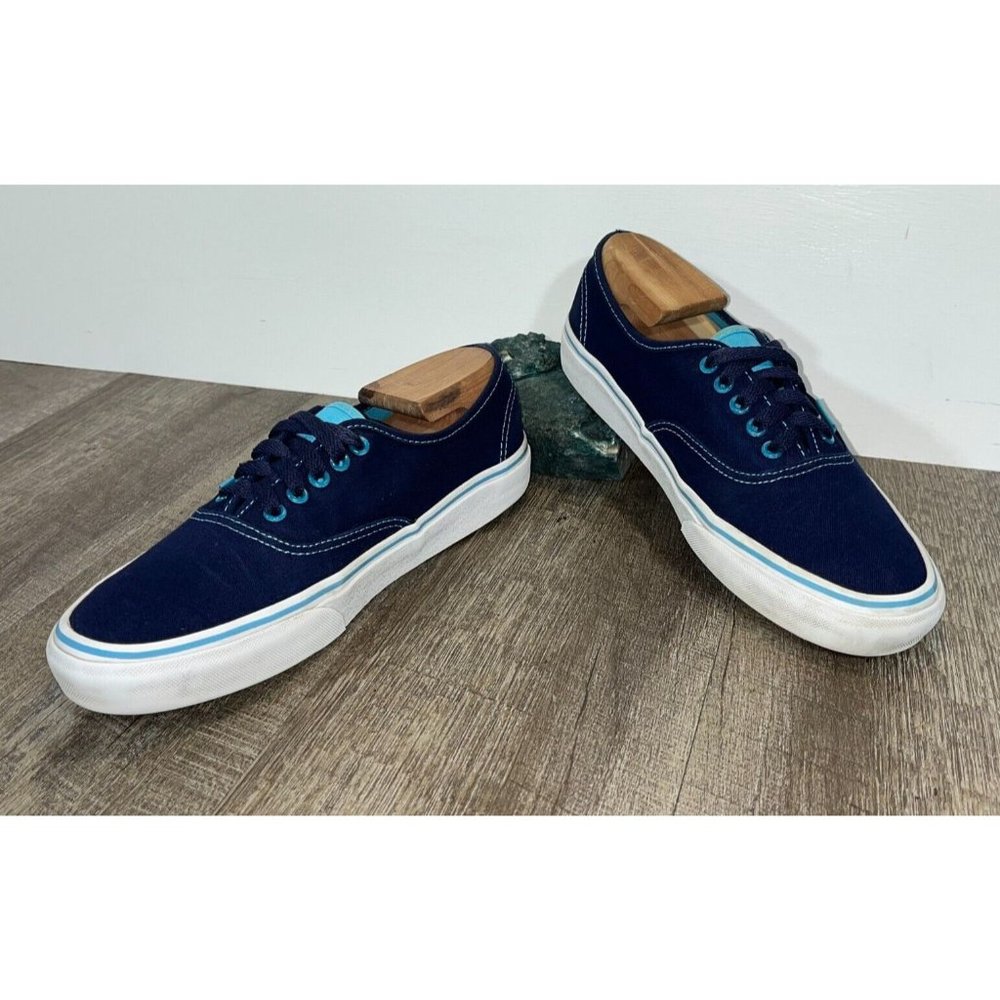VANS Sneakers * Men's 8.5 Authentic Low Top * Eclipse/River Blue Casual Comfort